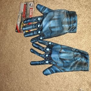 NWOT/ black widow gloves / black and blue /